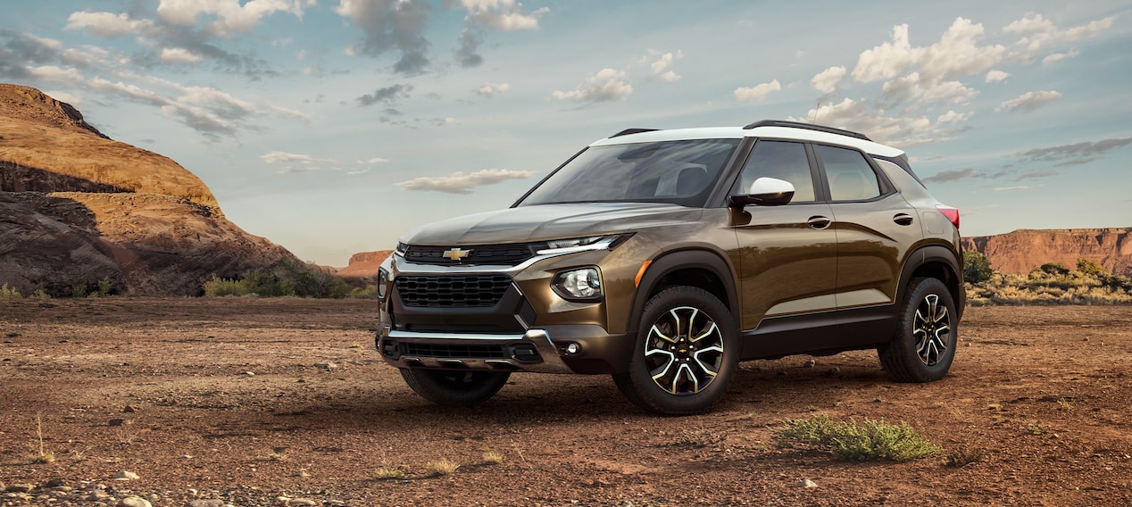 Chevrolet Trailblazer Parked on Dirt Path With Mountains in the Background