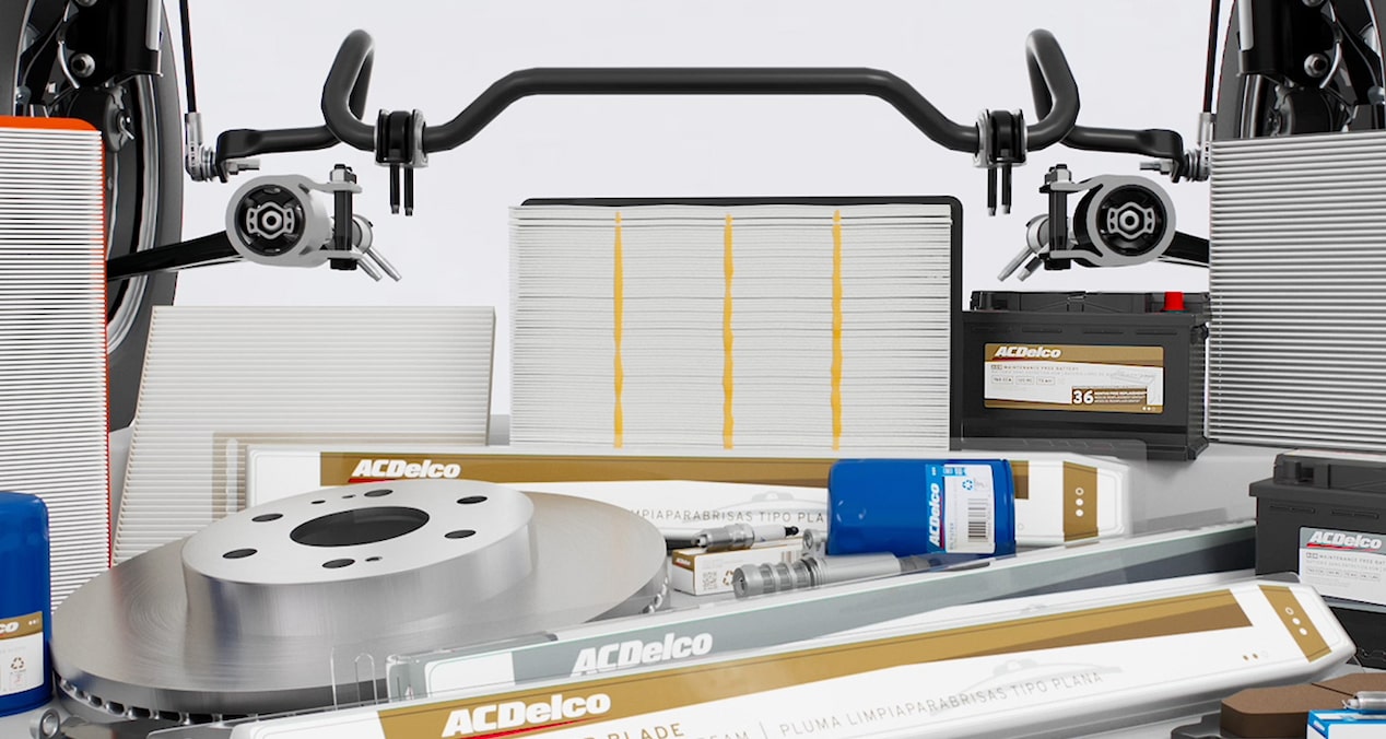 Various ACDelco Parts on a Tiered Display Platform